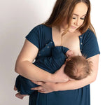 Mommy & Baby Knotted Gown Hospital Bundle | Navy Milk & Baby