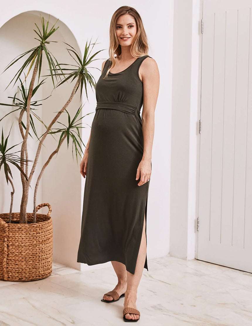 Martina Maternity & Nursing Maxi Dress Milk & Baby