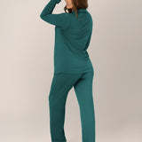 Clea Bamboo Long Sleeve Pajama Set | Evergreen