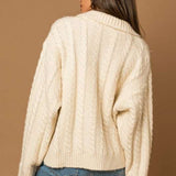 Cable Sweater Cardigan Milk & Baby