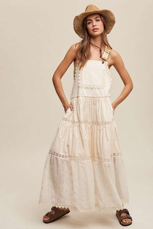 Romantic Overall Maxi Dress | Nursing Friendly Milk & Baby