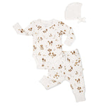 Fungi | Organic Kimono Onesie & Pants Set Milk & Baby