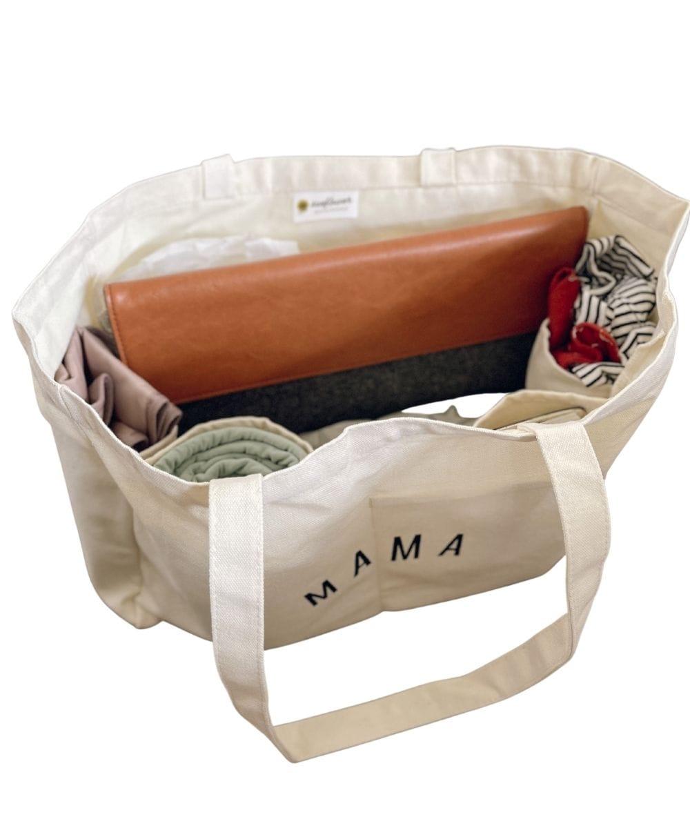 Mama Canvas Tote Bag Milk & Baby