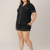 Clea Bamboo Short Sleeve Pajama Set | Black