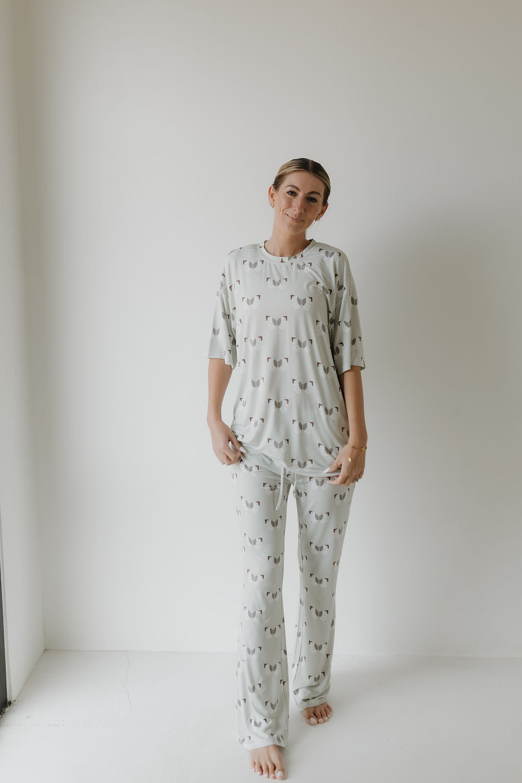 Butterflies | Short Sleeve Women's Bamboo Pajamas | Milk & Baby