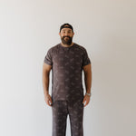 Charcoal Arm Day | Bamboo Men's Short Sleeve Pajama | Milk & Baby