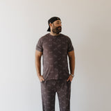 Charcoal Arm Day | Bamboo Men's Short Sleeve Pajama | Milk & Baby