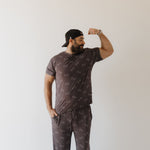 Charcoal Arm Day | Bamboo Men's Short Sleeve Pajama | Milk & Baby