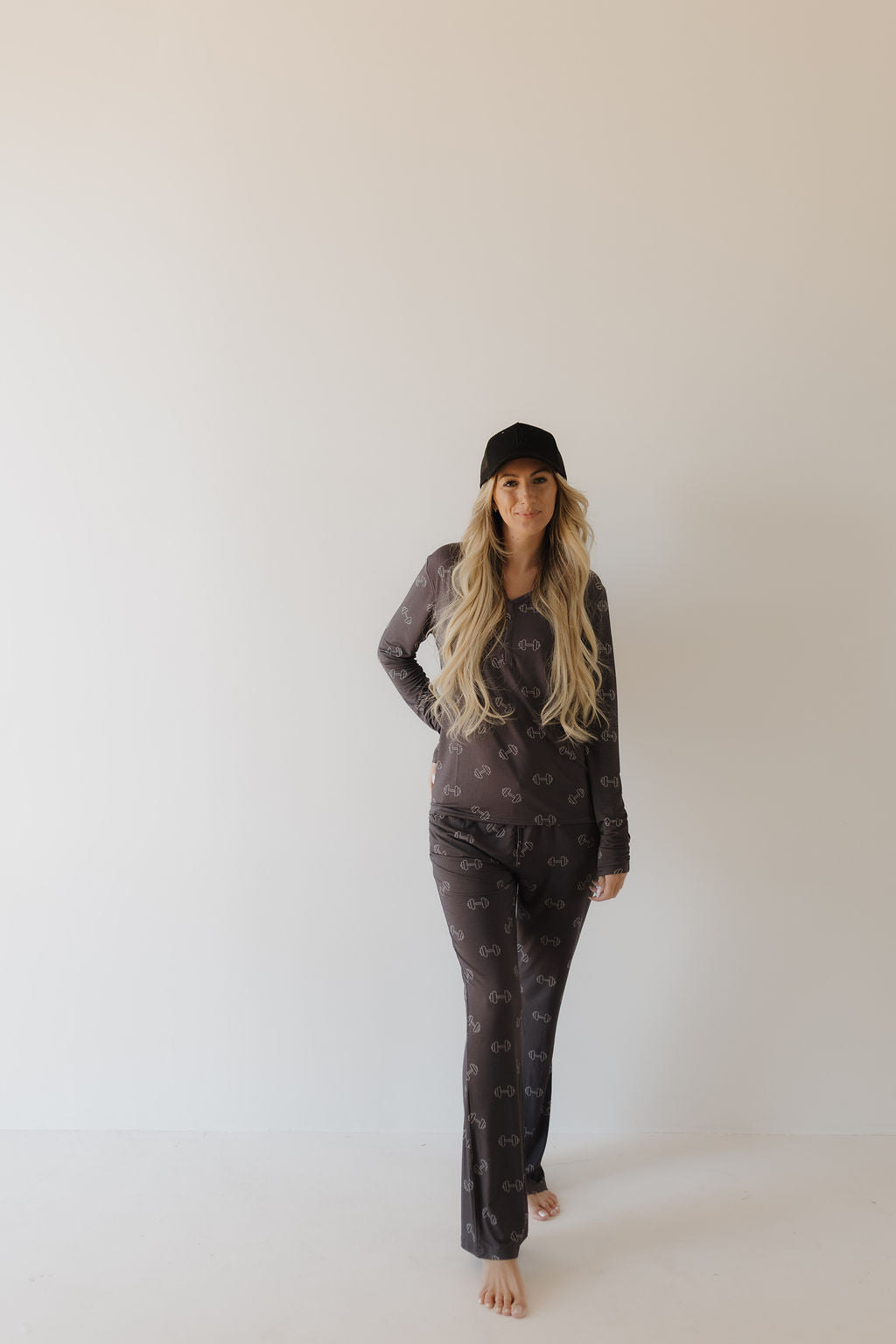 Charcoal Arm Day | Women's Bamboo Pajama | Milk & Baby