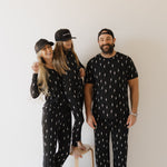 Midnight Lightning Bolt | Women's Bamboo Pajama | Milk & Baby