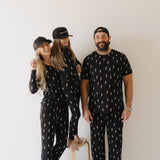 Midnight Lightning Bolt | Women's Bamboo Pajama | Milk & Baby