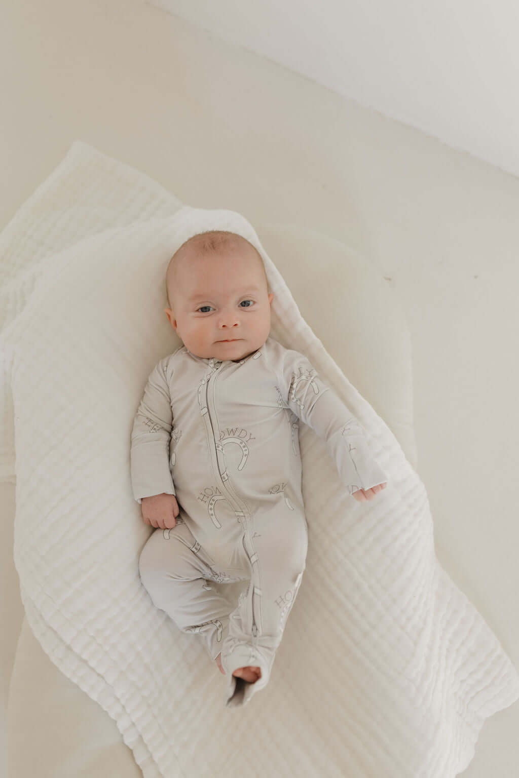 Howdy | Bamboo Zip Pajamas | Milk & Baby