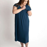 Navy Labor & Delivery Gown Milk & Baby