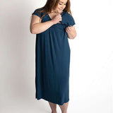 Navy Labor & Delivery Gown Milk & Baby