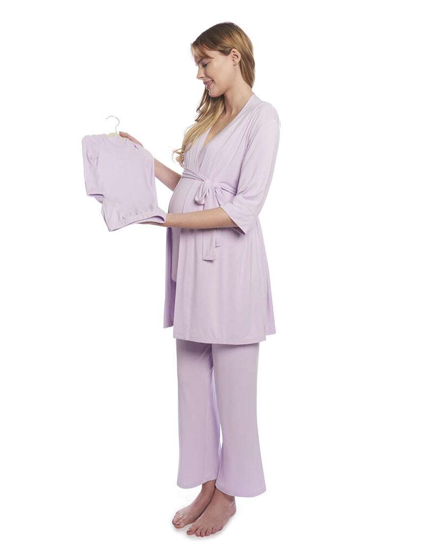 Lavender | Mommy Pajamas & Baby Set Milk & Baby