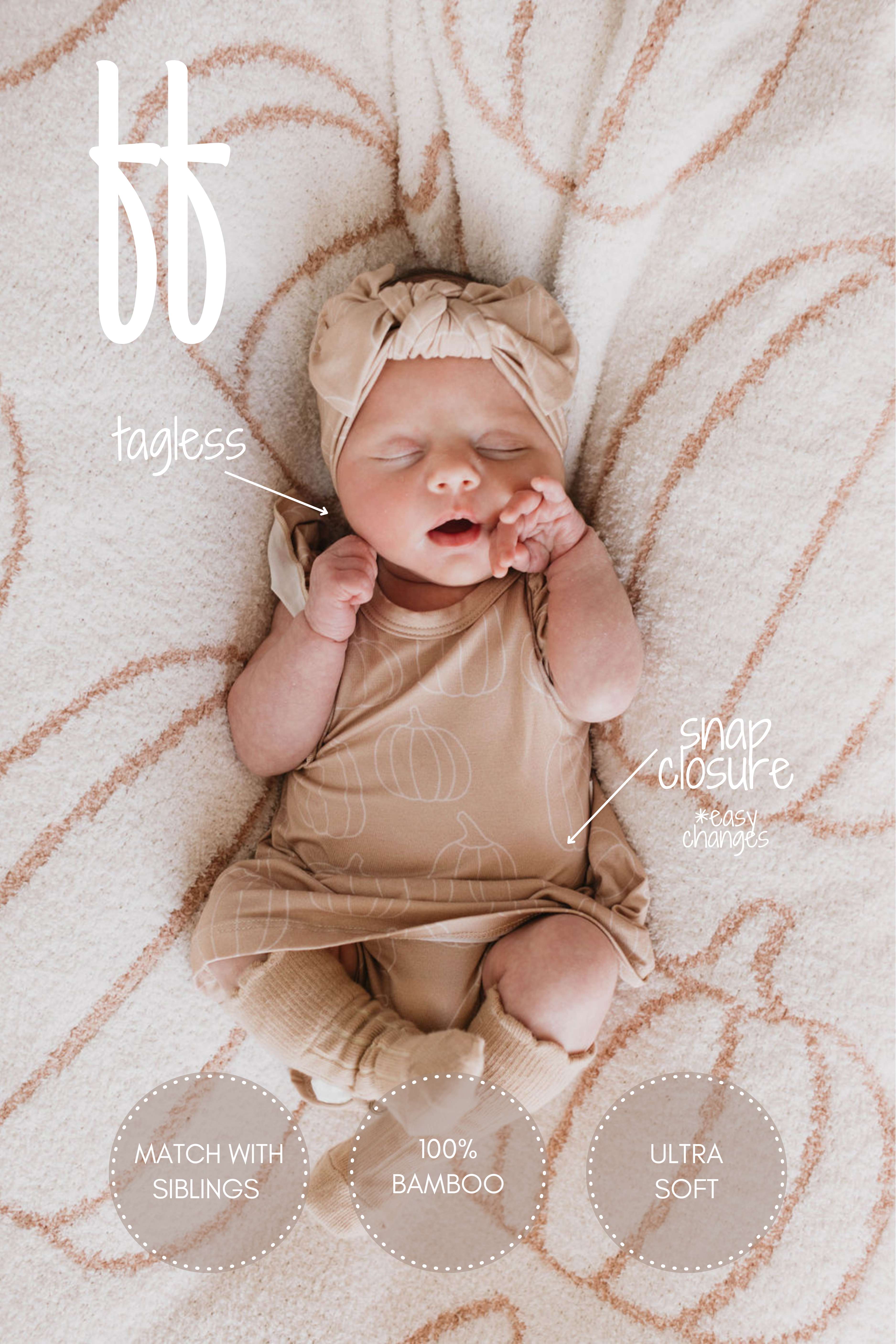 Pumpkin Pie | Bamboo Ruffle Romper Milk & Baby