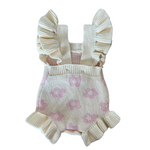 Luna + Luca Floral Frills Romper Milk & Baby