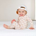 Sandy Checkers Dream Romper Milk & Baby