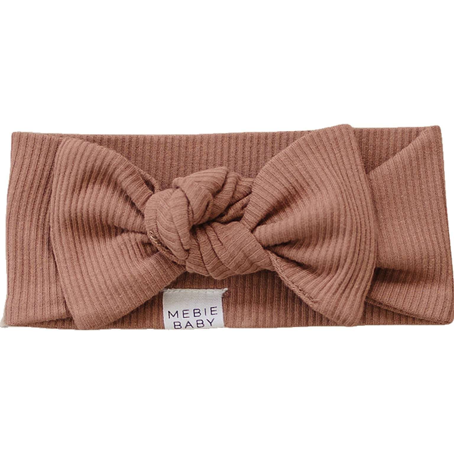 Dusty Rose Organic Cotton Ribbed Head Wrap Milk & Baby