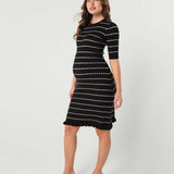 Louie Striped Knit Maternity & Nursing Dress | Milk & Baby