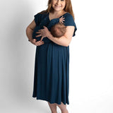 Mommy & Baby Knotted Gown Hospital Bundle | Navy Milk & Baby