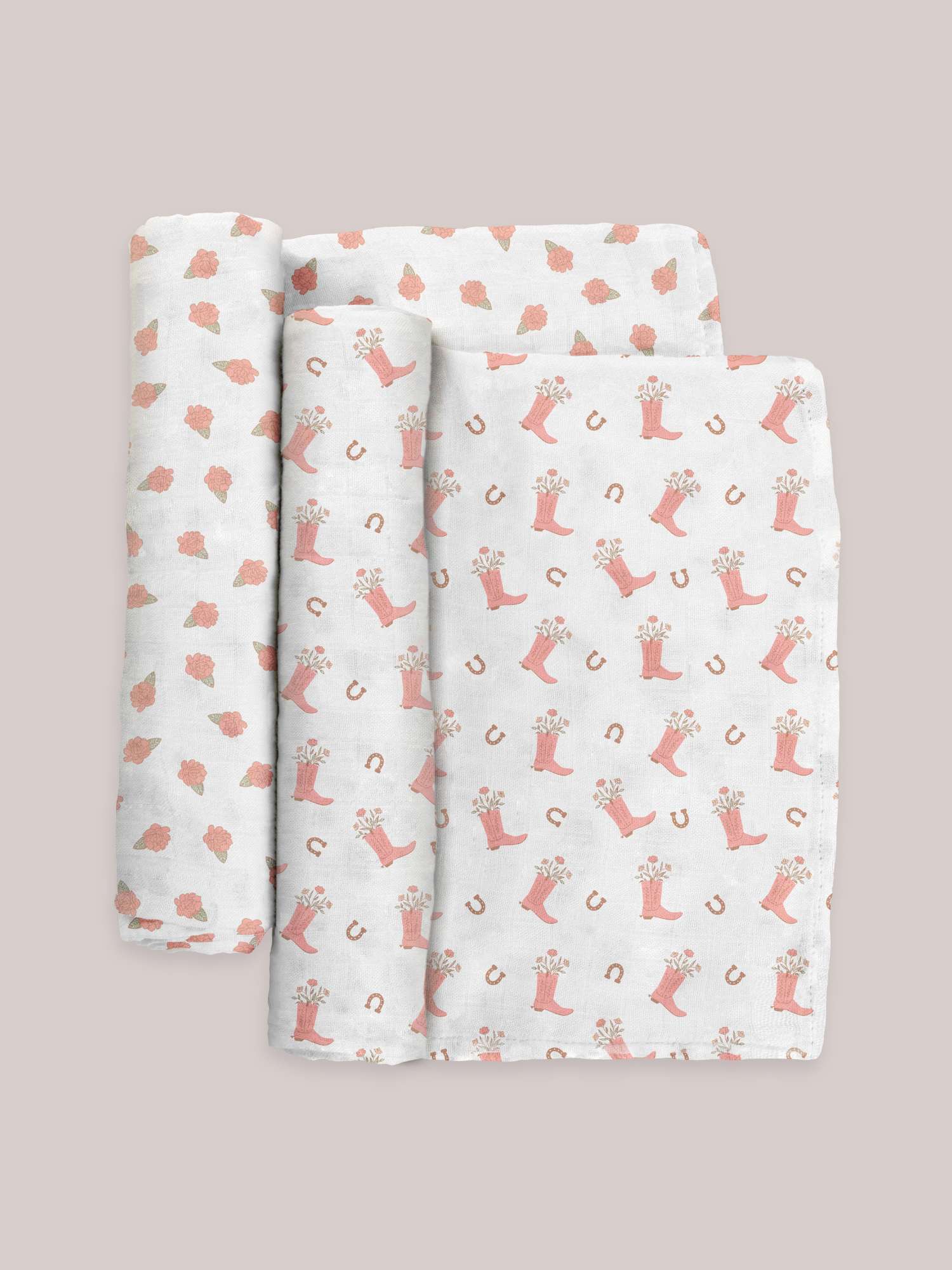 Swaddle Blanket Set | Bloomin' Boot Milk & Baby