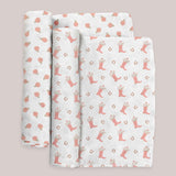 2-Pack Square Swaddle Blanket Set - Bloomin' Boot | Milk & Baby 