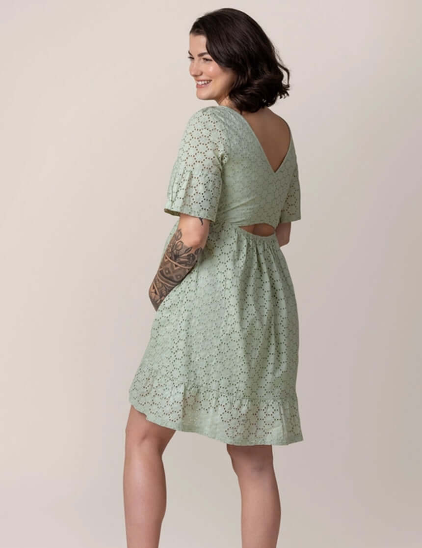 Dahlia Eyelet Maternity & Nursing Dress | Milk & Baby