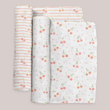 Cherry Cute by Doodle By Meg | Swaddle Blanket Set | Swaddle Blanket Set | Milk & Baby