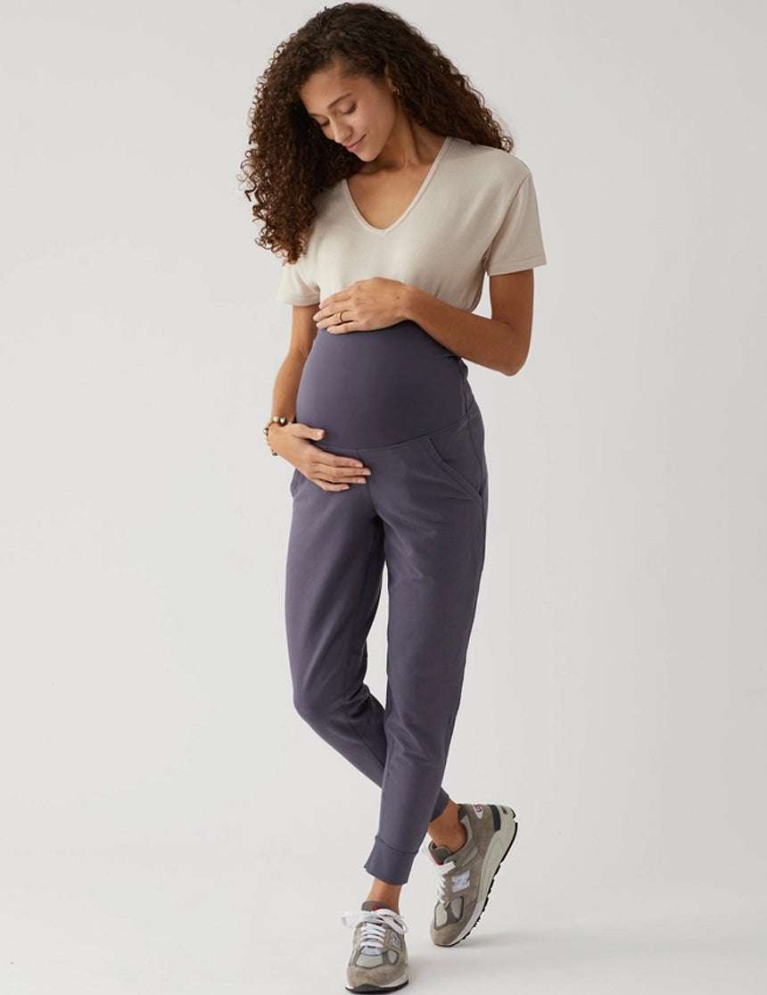 Endurance 7/8 Performance Convertible Joggers in Slate Milk & Baby