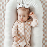 Sandy Checkers Dream Romper Milk & Baby