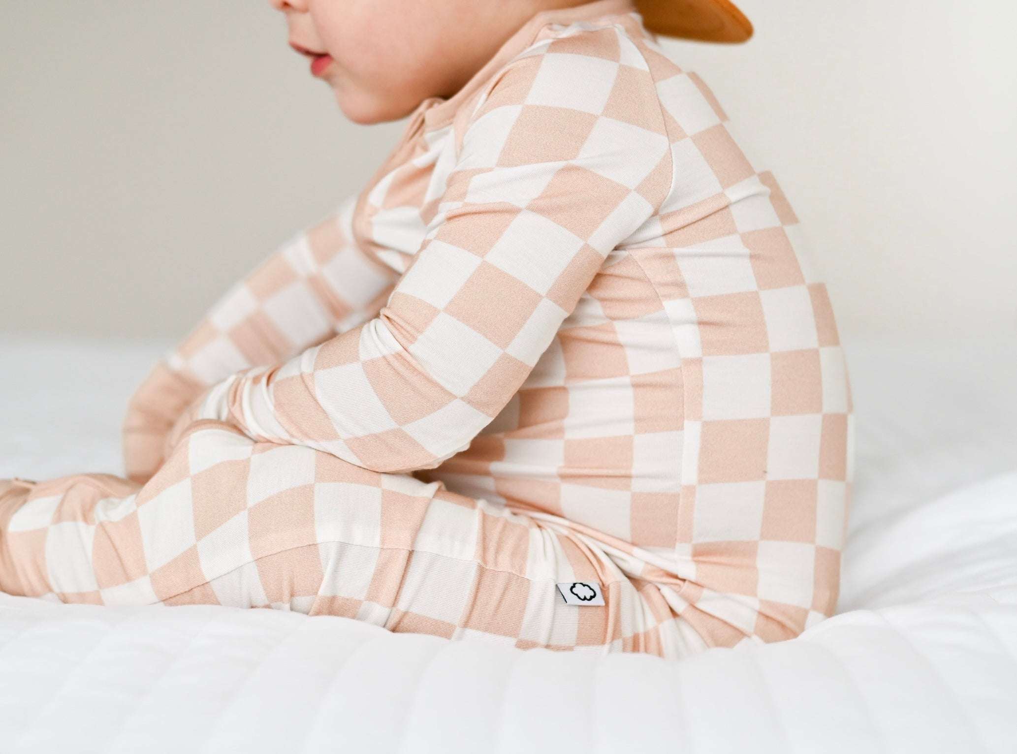 Sandy Checkers Dream Romper Milk & Baby