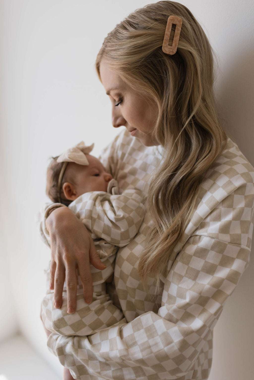 Chai Checkerboard | Long Sleeve Short Set Milk & Baby