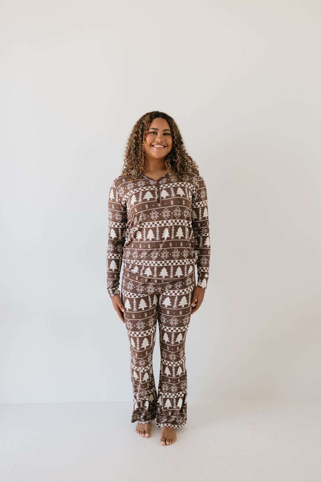 Forever Fair Isle | Women's Bamboo Pajamas Milk & Baby