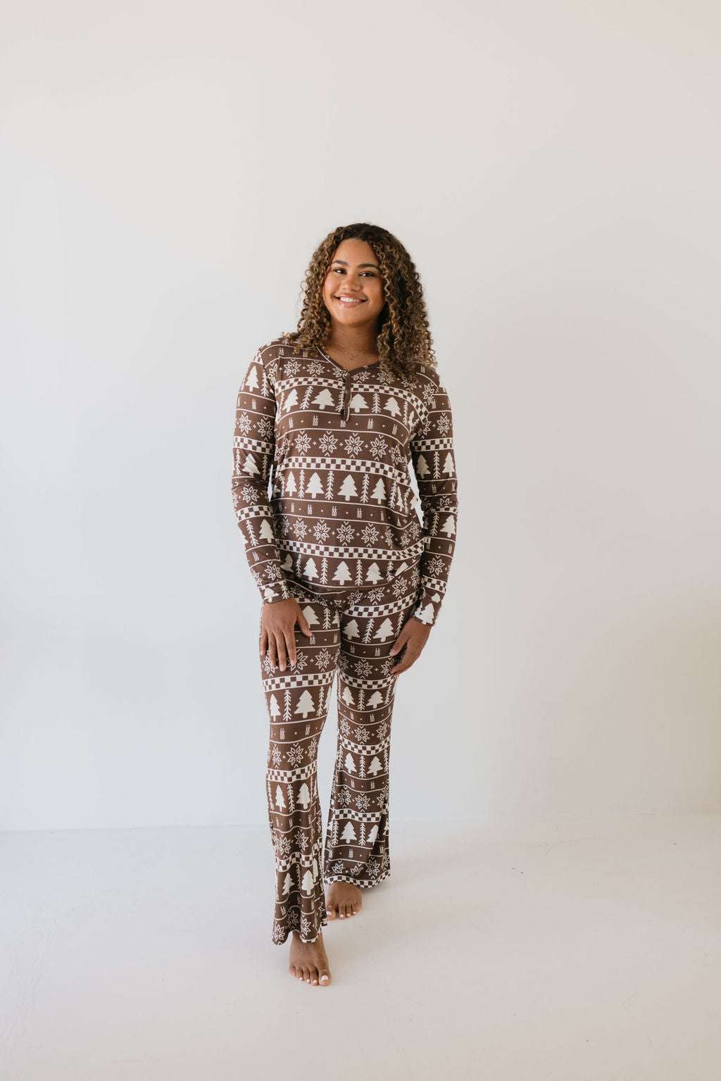 Forever Fair Isle | Women's Bamboo Pajamas Milk & Baby