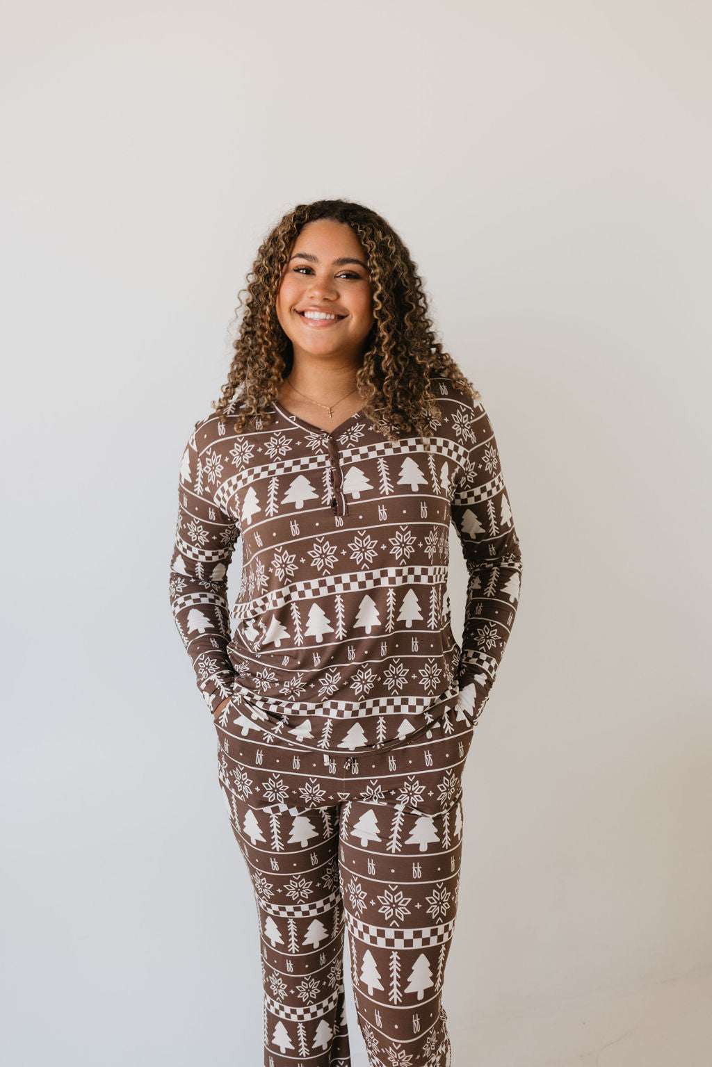 Forever Fair Isle | Women's Bamboo Pajamas Milk & Baby