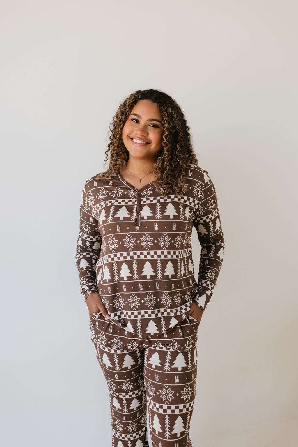 Forever Fair Isle | Women's Bamboo Pajamas Milk & Baby