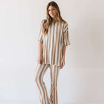 Kal Stripe | Nursing Friendly Pajamas Milk & Baby