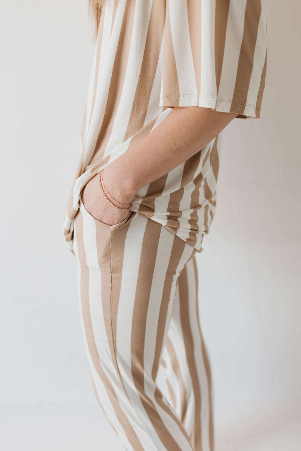 Kal Stripe | Nursing Friendly Pajamas Milk & Baby