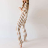 Kal Stripe | Nursing Friendly Pajamas Milk & Baby