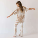 Kal Stripe | Nursing Friendly Pajamas Milk & Baby