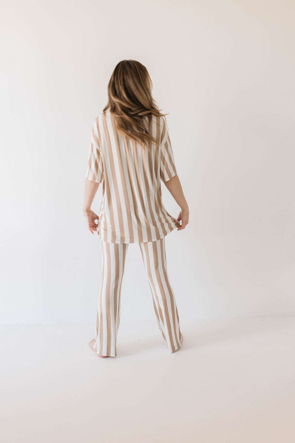 Kal Stripe | Nursing Friendly Pajamas Milk & Baby