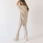 Kal Stripe | Nursing Friendly Pajamas Milk & Baby