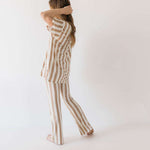 Kal Stripe | Nursing Friendly Pajamas Milk & Baby