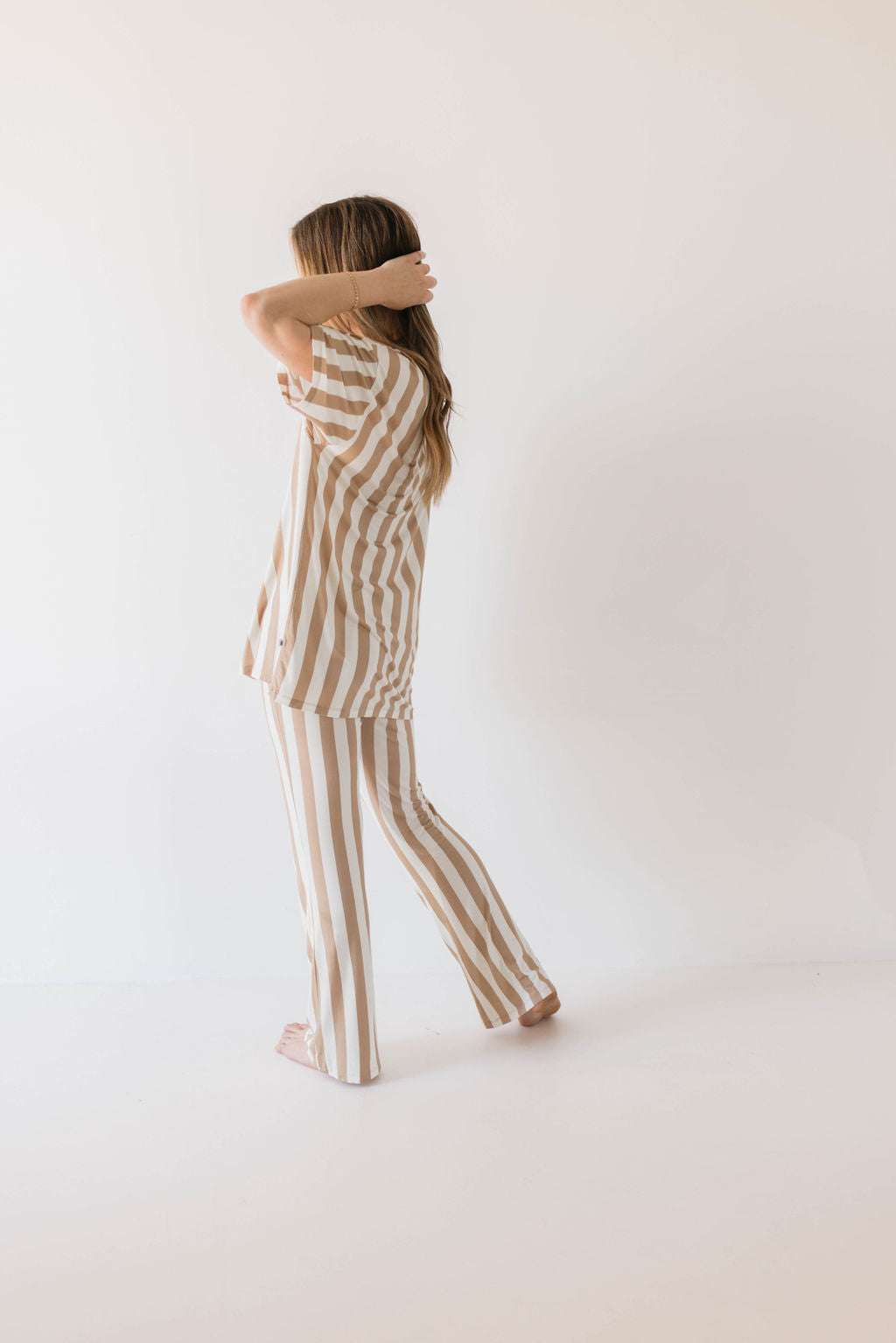 Kal Stripe | Nursing Friendly Pajamas Milk & Baby