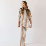 Kal Stripe | Nursing Friendly Pajamas Milk & Baby