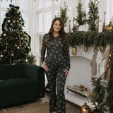 Candy Cane Lane | Women's Bamboo Pajamas Milk & Baby