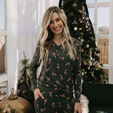 Candy Cane Lane | Women's Bamboo Pajamas Milk & Baby