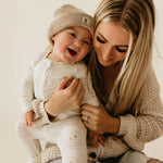 Just Smile | Bamboo Zip Pajamas Milk & Baby