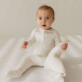 Just Smile | Bamboo Zip Pajamas Milk & Baby